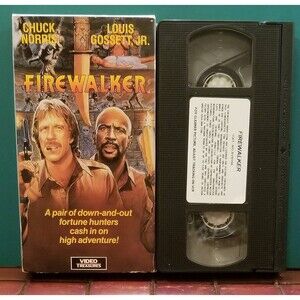1989 Firewalker VHS Chuck Norris Louis Gossett Jr Action Adventure